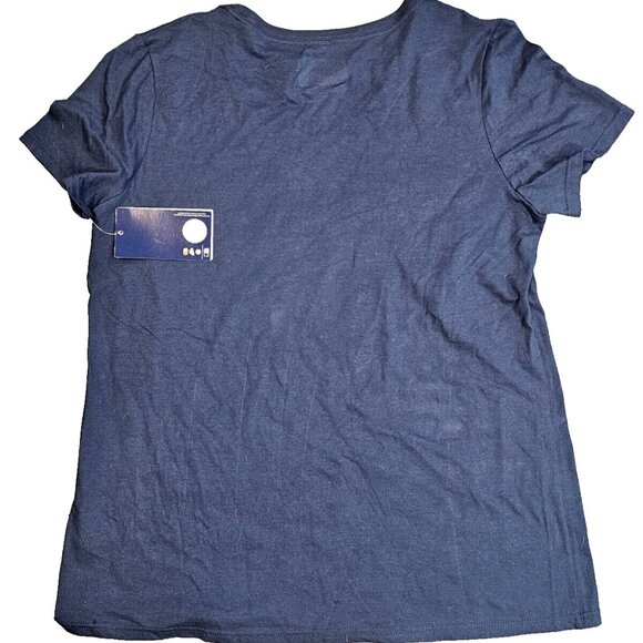 NEW Women Large L Chicago Cubs short sleeve shirt top silver sparkle blue MLB m - Picture 2 of 6